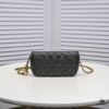 6930531ef09edb6de4c4ef24 Cowhide Quilted Chanel Sunglasses Case with Ice Cream Side Design, Adjustable Strap, Light Gold Metal Trim
