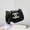 Chanel 24C Retro Large LOGO Hobo Bag in Black Lambskin