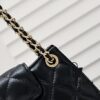 6930533df09edb6de4c4ef57 Chanel 24C Retro Large Logo Hobo Shoulder Bag in Black Lambskin