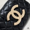 6930533ff09edb6de4c4ef59 Chanel 24C Retro Large Logo Hobo Shoulder Bag in Black Lambskin