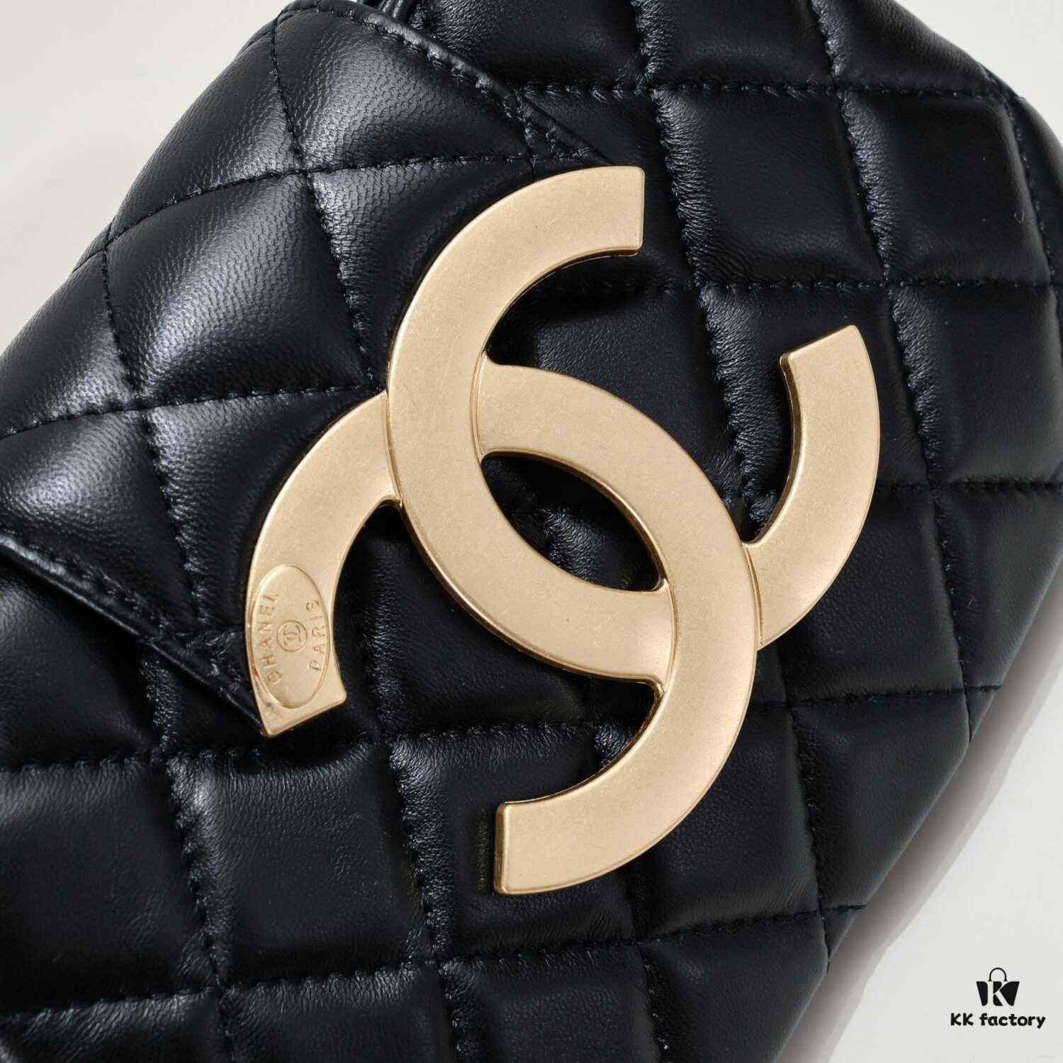 6930533ff09edb6de4c4ef59 Chanel 24C Retro Large Logo Hobo Shoulder Bag in Black Lambskin
