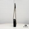 69305341f09edb6de4c4ef5b Chanel 24C Retro Large Logo Baguette Mini in Black Lambskin