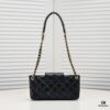 69305342f09edb6de4c4ef5c Chanel 24C Retro Large Logo Baguette Mini in Black Lambskin