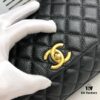 69305360f09edb6de4c4ef90 Large Black Chanel Unique Design Flap Bag – Dual Shoulder and Handheld Carry