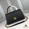 69305360f09edb6de4c4ef92 Large Black Chanel Unique Design Flap Bag – Dual Shoulder and Handheld Carry