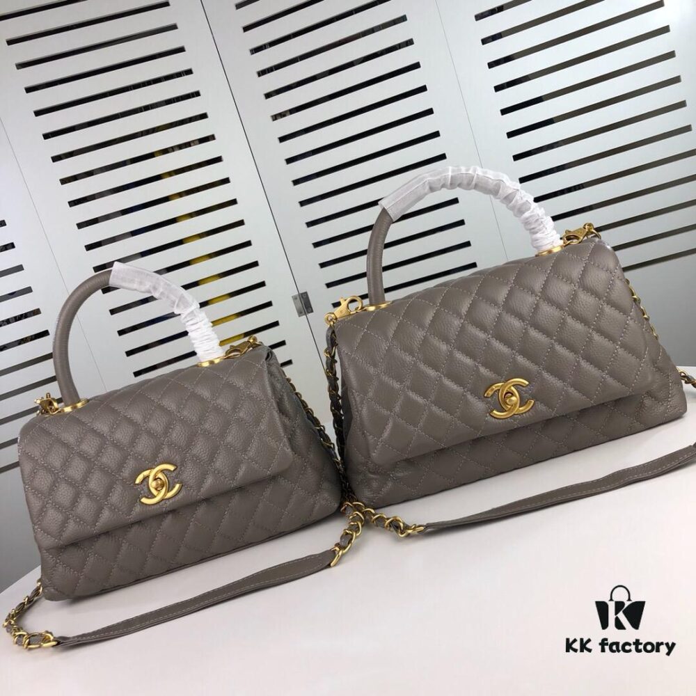 69305361f09edb6de4c4ef94 Large Gray Chanel Bag 💥 Unique Design Flap Tote with Detachable Strap, Dual Carry Options