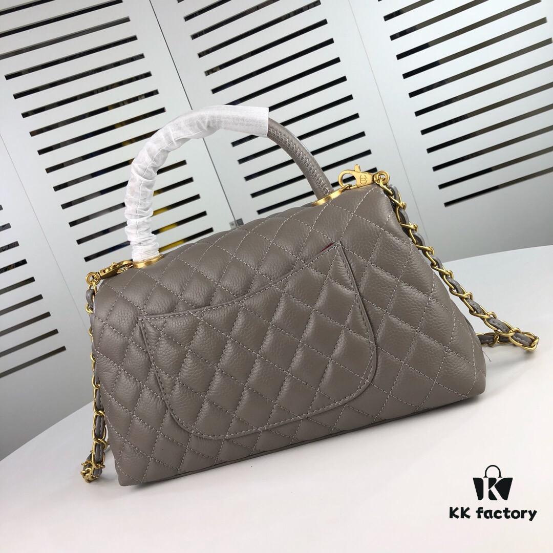69305364f09edb6de4c4ef99 Large Gray Chanel Bag 💥 Unique Design Flap Tote with Detachable Strap, Dual Carry Options