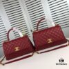 69305365f09edb6de4c4ef9b Large Burgundy Chanel-Style Tote Bag with Unique Flap Design, Dual Carry Options (Shoulder & Handheld)