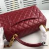 69305369f09edb6de4c4ef9f Large Burgundy Chanel-Style Tote Bag with Unique Flap Design, Dual Carry Options (Shoulder & Handheld)