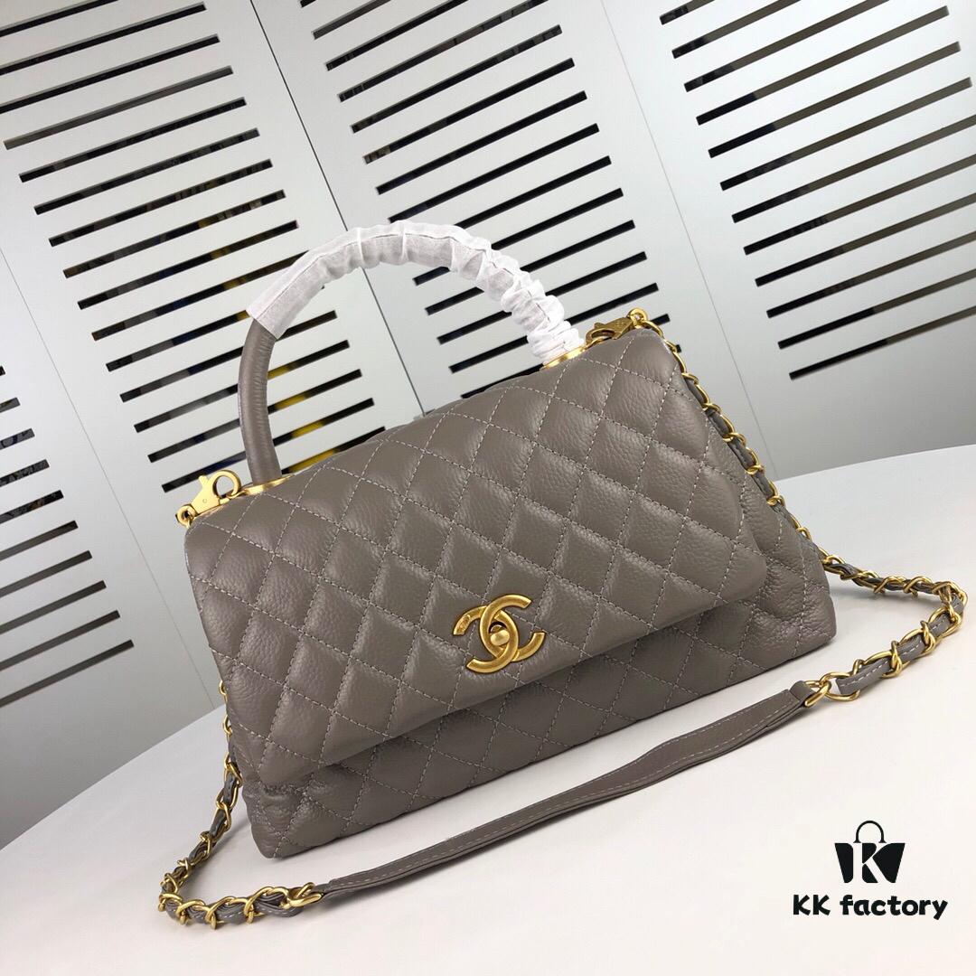 6930536af09edb6de4c4efa1 Large Gray Chanel Bag 💥 Unique Design Flap Tote with Detachable Strap, Dual Carry Options
