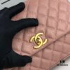 6930536ef09edb6de4c4efa5 Large Pink Chanel Flap Bag with Unique Design, Dual Carry Tote and Shoulder Bag, Premium Imported Full-Grain Calfskin with Lychee Texture, Upgraded Gold-Tone Hardware