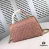 6930536ef09edb6de4c4efa6 Large Pink Chanel Flap Bag with Unique Design, Dual Carry Tote and Shoulder Bag, Premium Imported Full-Grain Calfskin with Lychee Texture, Upgraded Gold-Tone Hardware