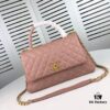 69305371f09edb6de4c4efaa Large Pink Chanel Flap Bag with Unique Design, Dual Carry Tote and Shoulder Bag, Premium Imported Full-Grain Calfskin with Lychee Texture, Upgraded Gold-Tone Hardware