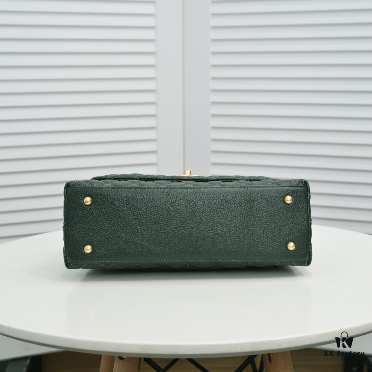 Emerald Green and Red Handcrafted Chanel-Style Shoulder & Handheld Flap Bag