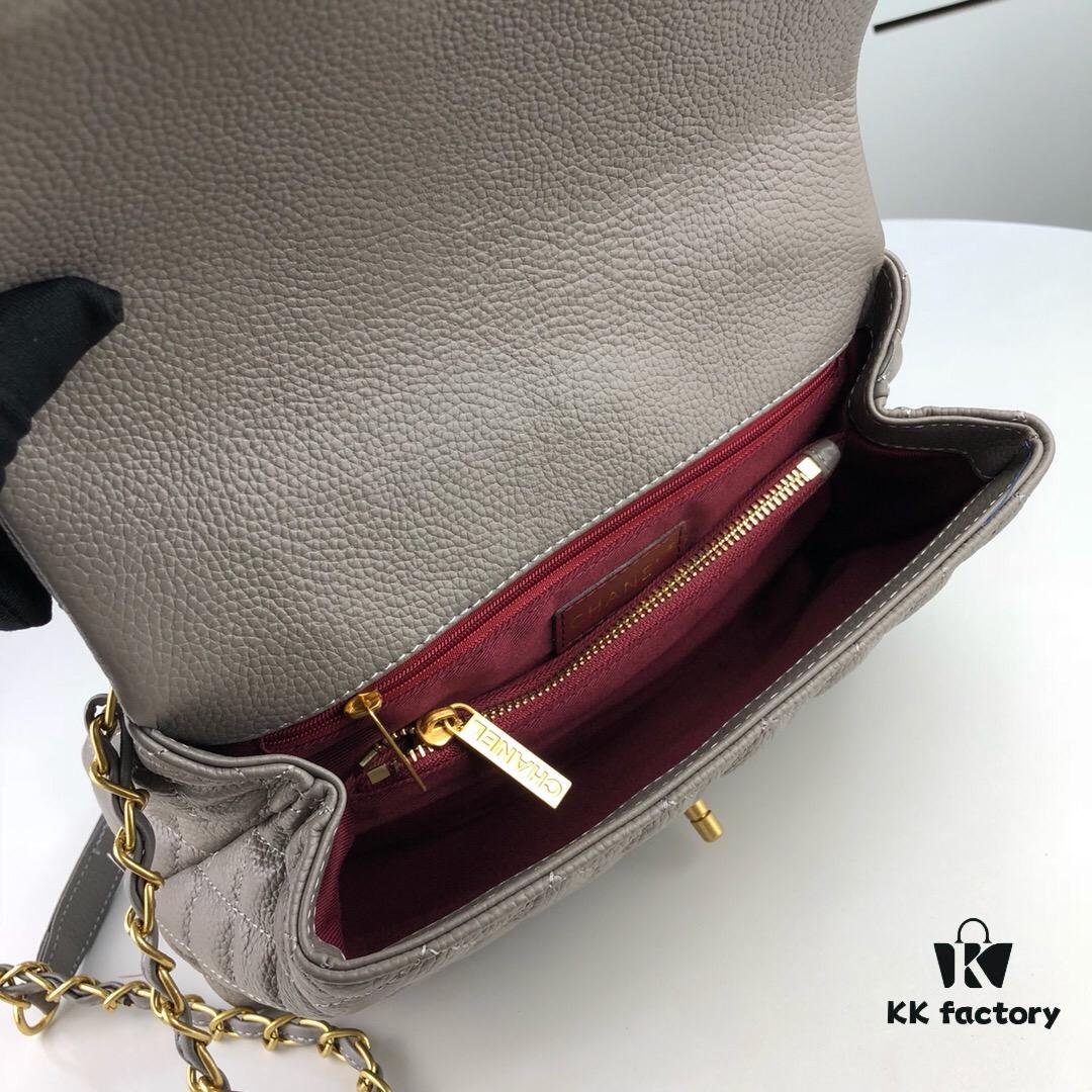 69305380f09edb6de4c4efbc Large Gray Chanel Bag 💥 Unique Design Flap Tote with Detachable Strap, Dual Carry Options