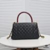 69305384f09edb6de4c4efc2 Black and Red Hand-Exchanged Chanel - Unique Design Flap Bag for Shoulder or Handheld Use