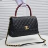69305386f09edb6de4c4efc4 Black and Red Hand-Exchanged Chanel - Unique Design Flap Bag for Shoulder or Handheld Use