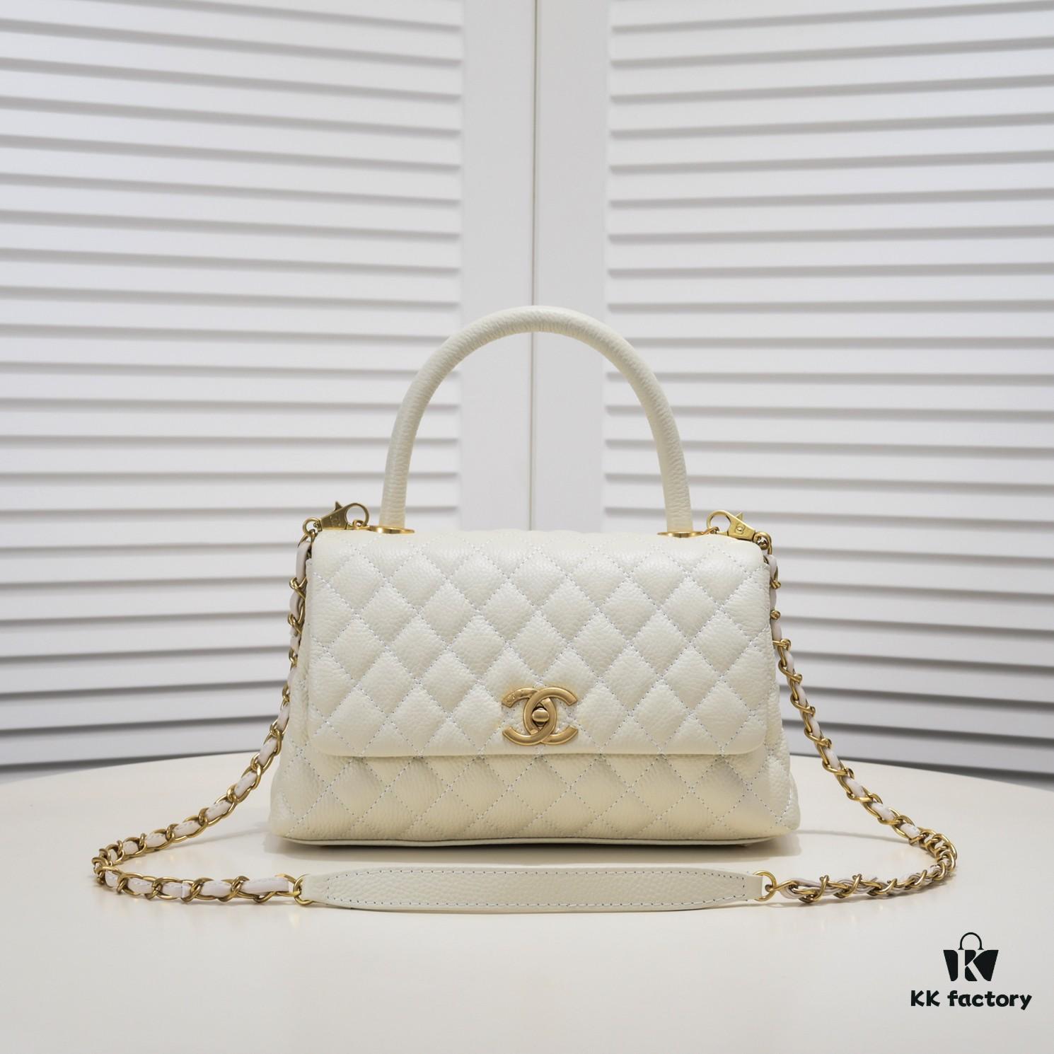 69305387f09edb6de4c4efc6 Large White Chanel Bag 💥 Unique Design Flap Tote with Detachable Strap, Dual Carry Options