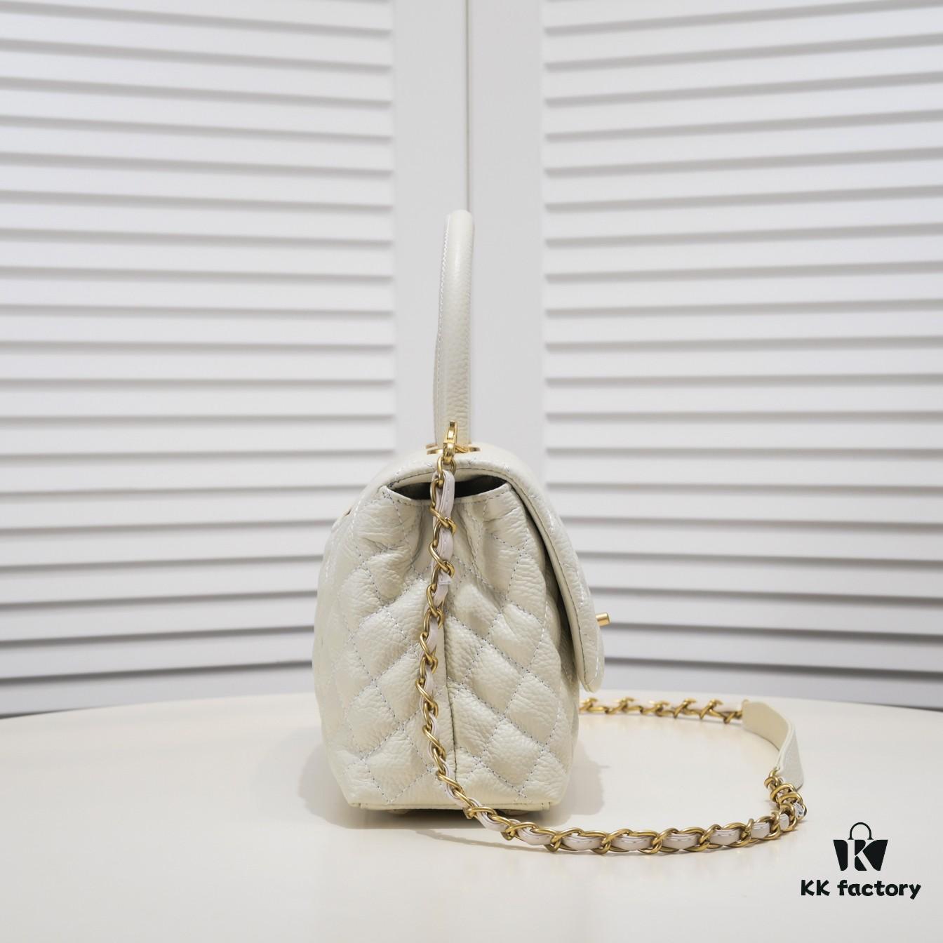69305388f09edb6de4c4efc7 Large White Chanel Bag 💥 Unique Design Flap Tote with Detachable Strap, Dual Carry Options