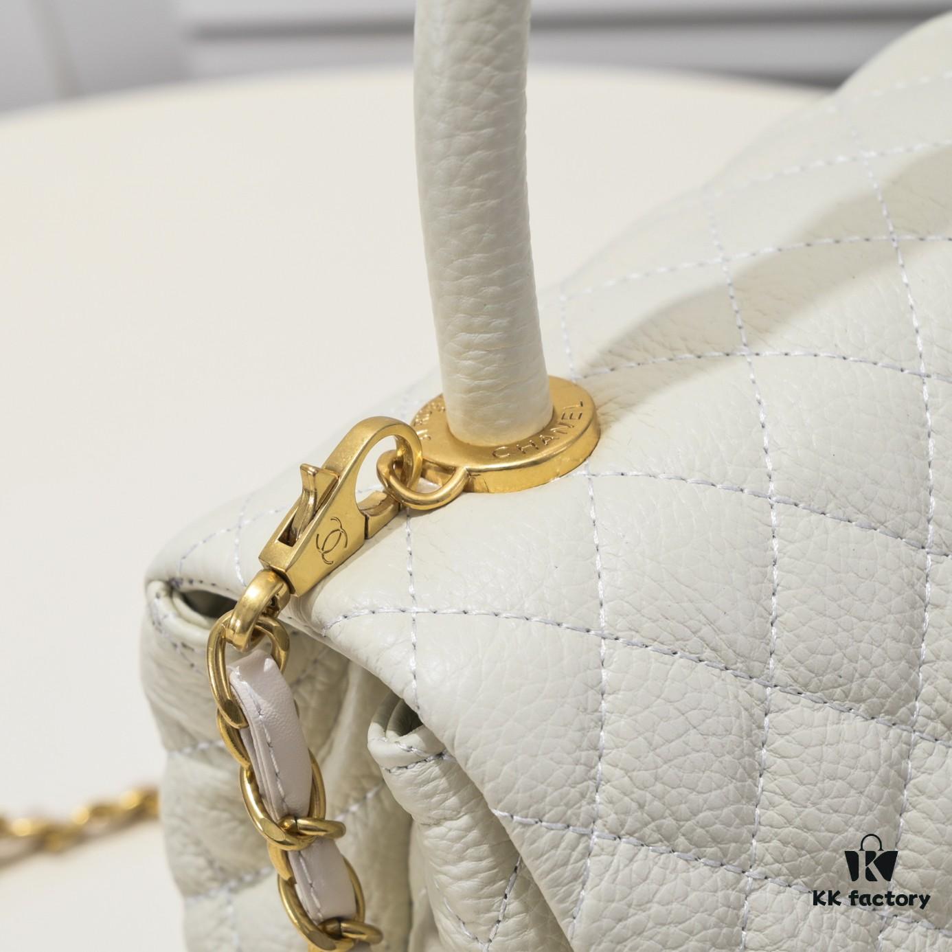 6930538cf09edb6de4c4efcc Large White Chanel Bag 💥 Unique Design Flap Tote with Detachable Strap, Dual Carry Options