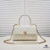 6930538ef09edb6de4c4efd0 Medium White Chanel Flap Bag with Unique Design, Dual Carry Tote or Shoulder Style, Exquisite Craftsmanship