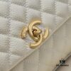 69305391f09edb6de4c4efd5 Medium White Chanel Flap Bag with Unique Design, Dual Carry Tote or Shoulder Style, Exquisite Craftsmanship