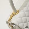 69305393f09edb6de4c4efd7 Medium White Chanel Flap Bag with Unique Design, Dual Carry Tote or Shoulder Style, Exquisite Craftsmanship