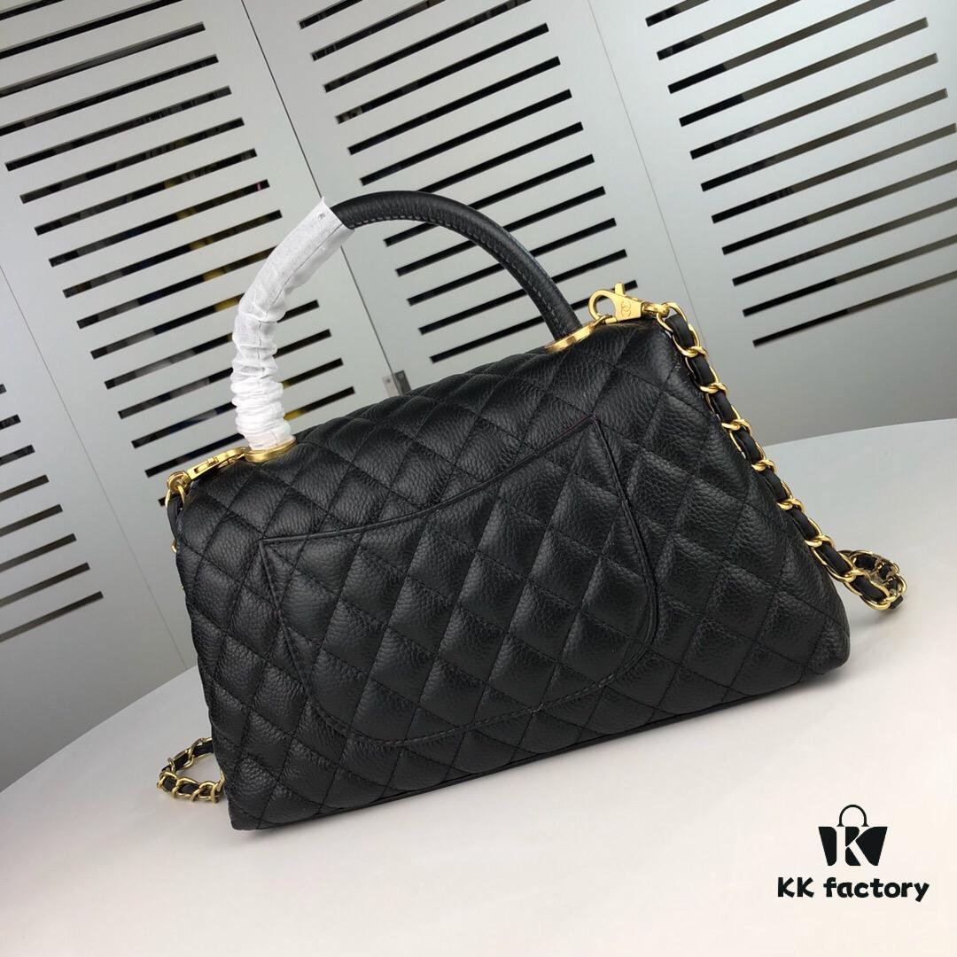 6930539df09edb6de4c4efe4 Medium Black Chanel Flap Bag with Unique Design, Dual Carry Tote and Shoulder Style