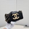 693053b4f09edb6de4c4f004 Chanel 24C Retro Large Logo Baguette Mini in Black Lambskin