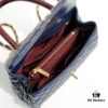 693053c1f09edb6de4c4f014 Deep Blue with Red Accents Chanel-Style Flap Bag - Unique Design, Dual Shoulder and Handheld Use