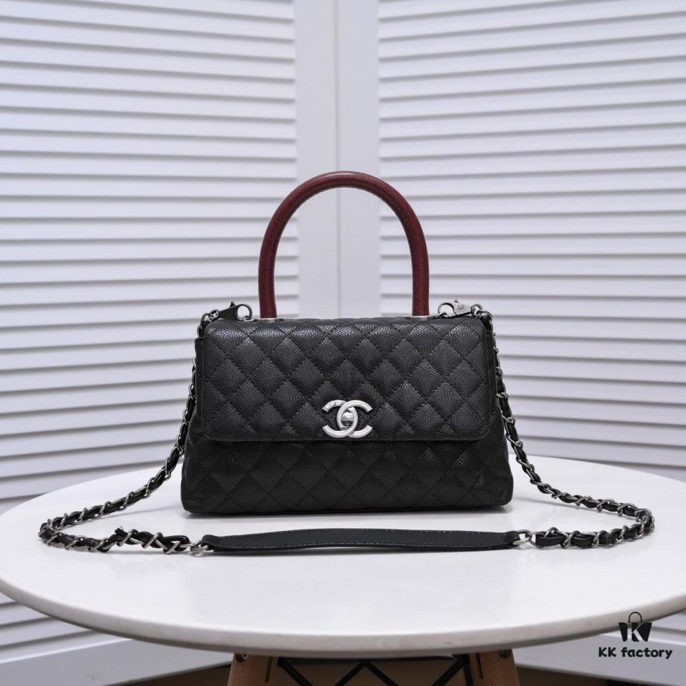 693053c3f09edb6de4c4f016 Chanel Unique Design Flap Bag with Shoulder and Top Handle - Dual Carry Style