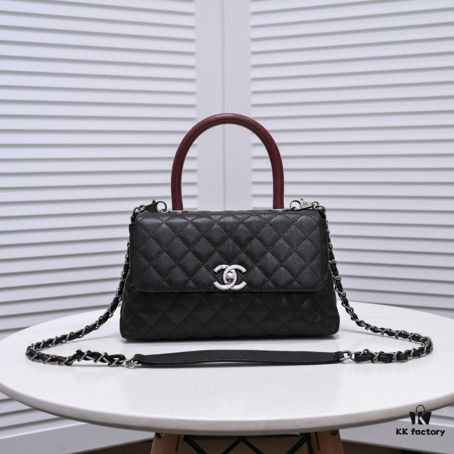 693053c3f09edb6de4c4f016 Chanel Unique Design Flap Bag with Shoulder and Top Handle - Dual Carry Style