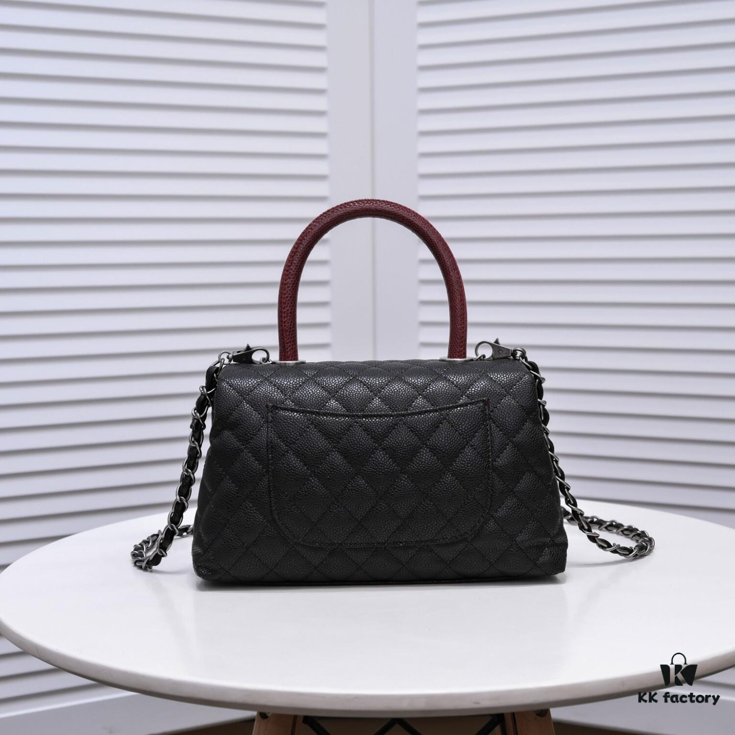 693053c5f09edb6de4c4f017 Chanel Unique Design Flap Bag with Shoulder and Top Handle - Dual Carry Style