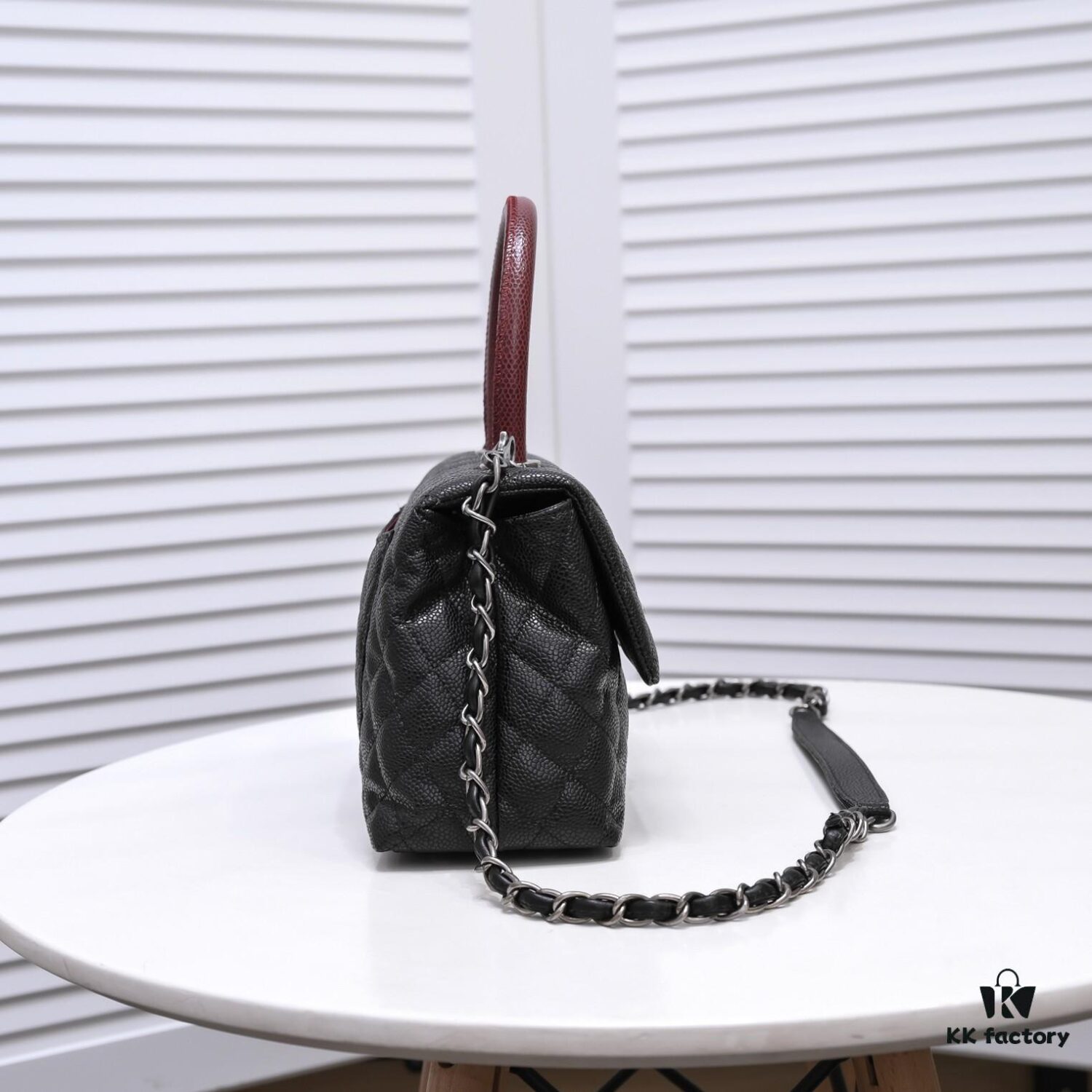 693053c5f09edb6de4c4f018 Chanel Unique Design Flap Bag with Shoulder and Top Handle - Dual Carry Style