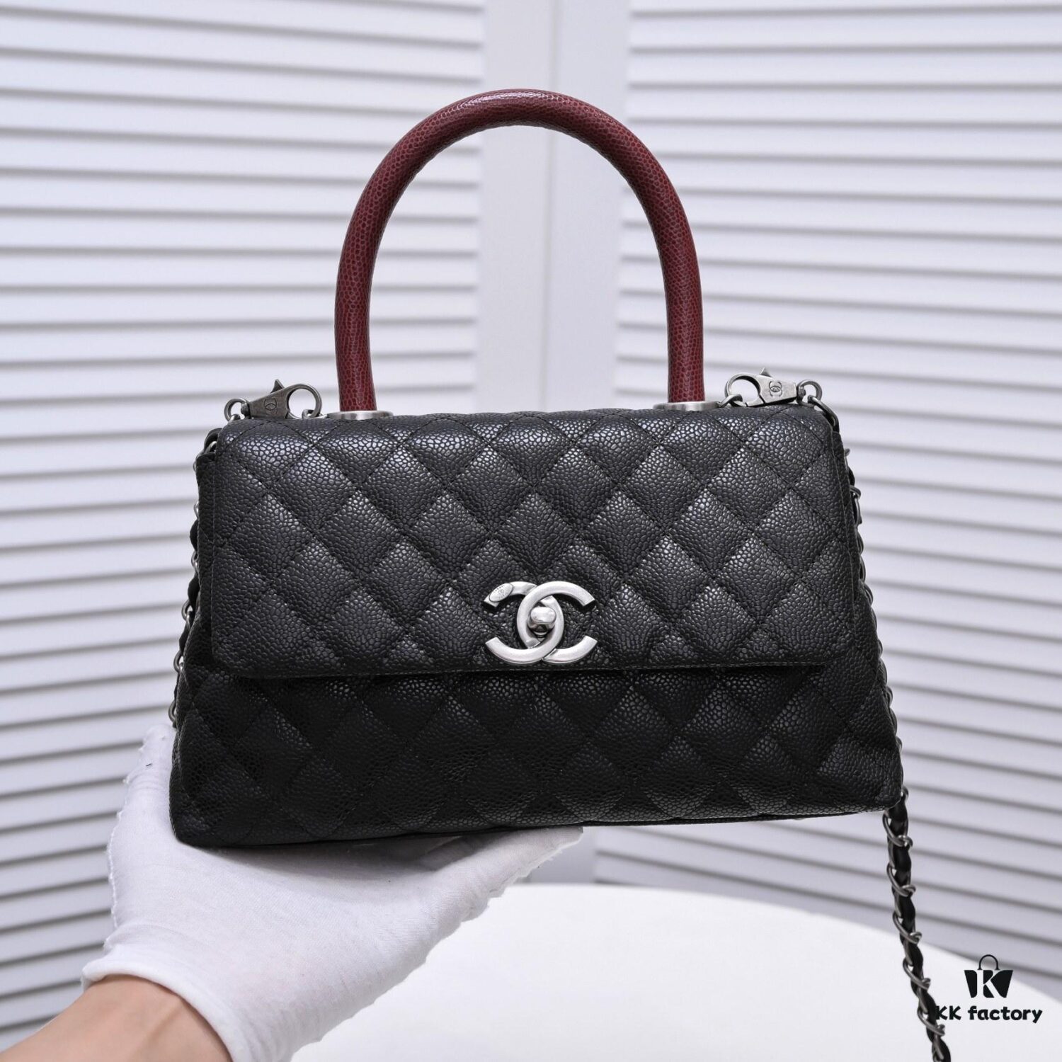 693053c7f09edb6de4c4f01b Chanel Unique Design Flap Bag with Shoulder and Top Handle - Dual Carry Style