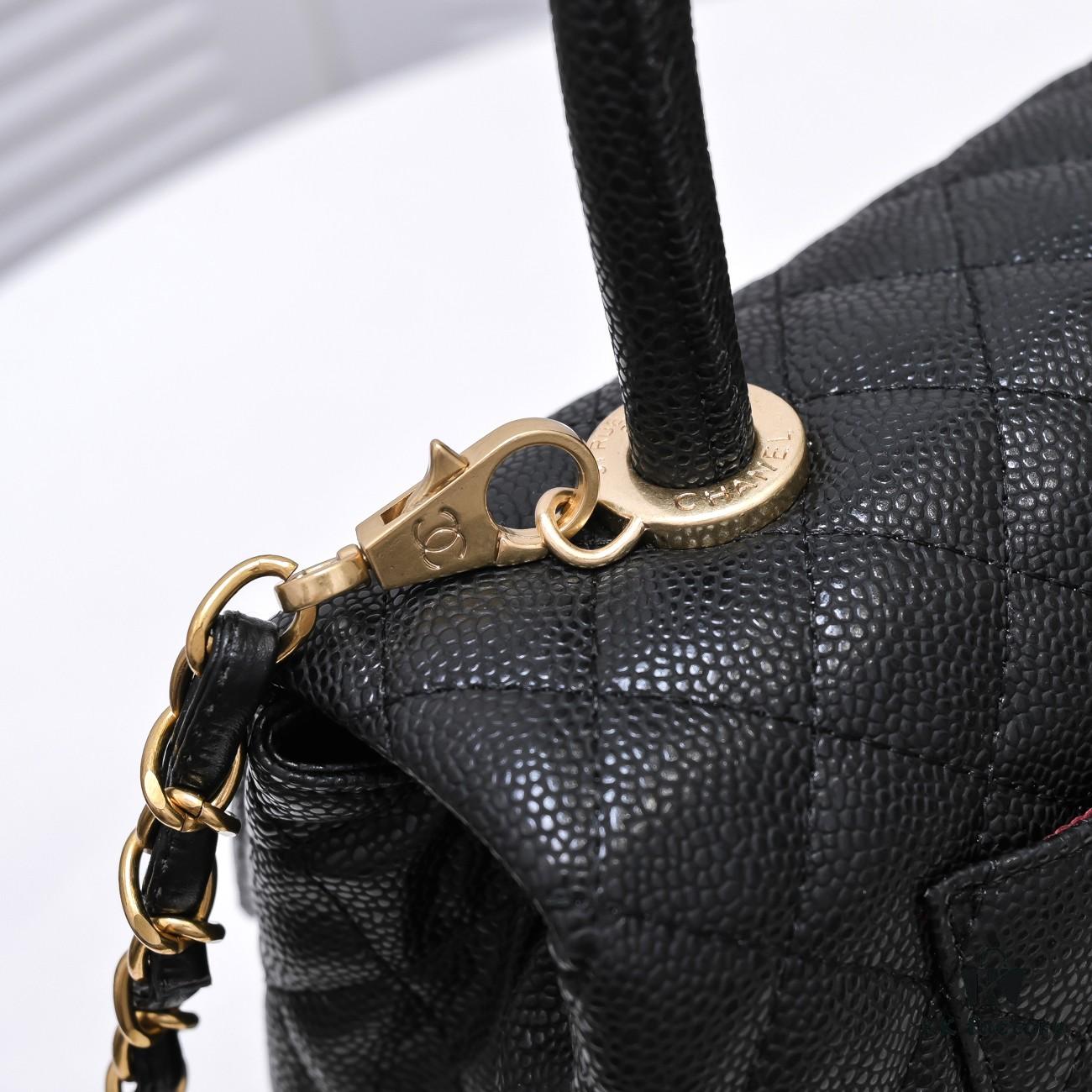 Chanel Unique Design Flap Bag with Shoulder and Top Handle – Dual Carry Style