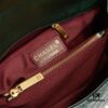 693053daf09edb6de4c4f035 Emerald Green and Red Chanel-Style Shoulder Bag with Unique Clasp Design – Dual Carry Tote & Crossbody, Exotic Texture with Luxe Gold Hardware
