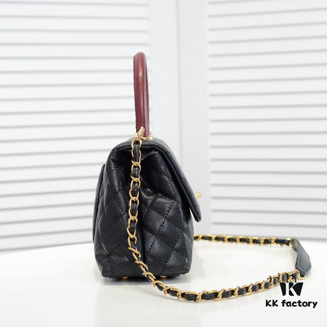 693053dbf09edb6de4c4f036 Chanel Unique Design Flap Bag with Shoulder and Top Handle, Dual Carry Style, Premium Imported Full-Grain Calfskin, Quilted Texture, Upgraded Luxury Gold-Tone Hardware, Handcrafted by Master Artisans