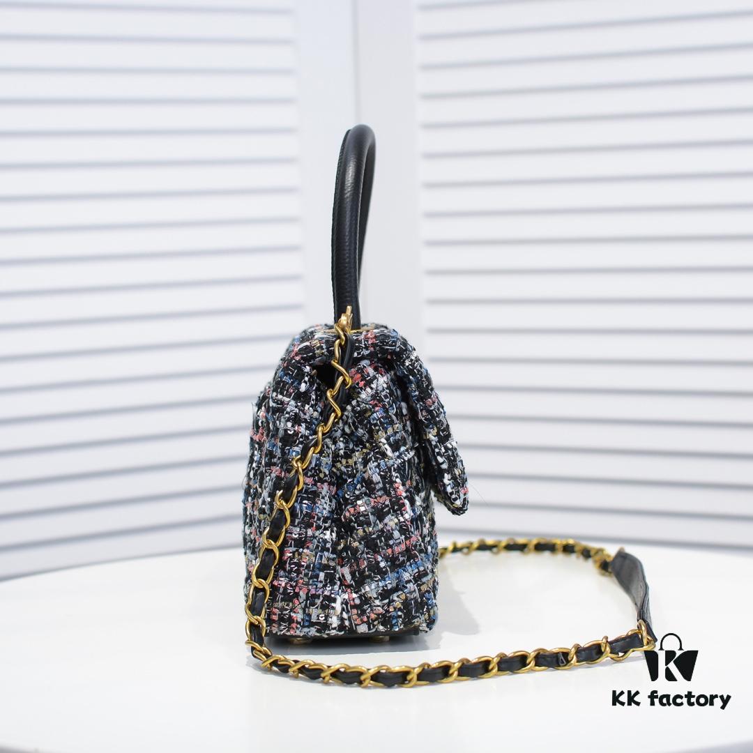 693053dff09edb6de4c4f039 Chanel 20 Early Autumn New Arrival π₯ Unique Design Flap Bag with Shoulder and Top Handle Dual Carry Options π Premium Imported Sequined Tweed! β One-of-a-Kind Material Paired with Upgraded Full Imported Gold-Tone Hardware πππ Crafted by Master Artisans π Pure Handmade Excellence π An Elegant You Deserves a High-End Chanel Bag That Radiates Grace and Brilliance π Timeless Fashion Model No.: 92991 Size: 26*16*9cm