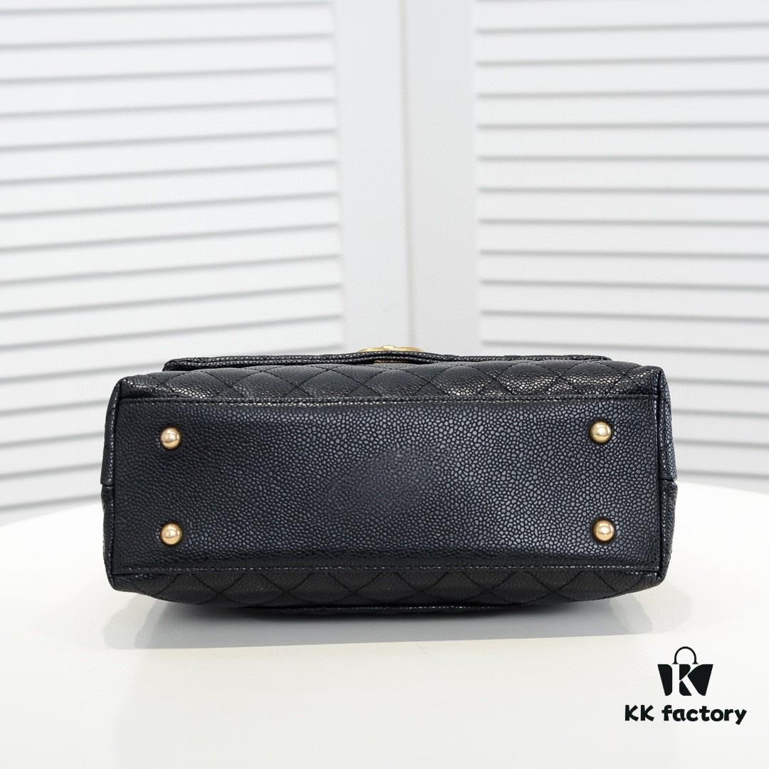 693053edf09edb6de4c4f047 Chanel Unique Design Flap Bag with Shoulder and Top Handle, Dual Carry Style, Premium Imported Full-Grain Calfskin, Quilted Texture, Upgraded Luxury Gold-Tone Hardware, Handcrafted by Master Artisans