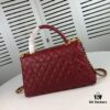 693053fdf09edb6de4c4f05c Large Burgundy Chanel-Style Tote Bag with Unique Flap Design, Dual Carry Options (Shoulder & Handheld)