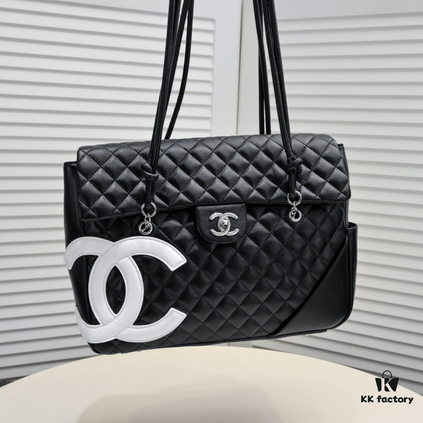 693053fff09edb6de4c4f060 CHANEL 24A Vintage Spring Collection Caviar Quilted Tote Bag (Airport Bag) - Rare Pre-owned Exclusive Version from 2004