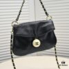 Chanel 24P Hobo Vintage Ping Pong Handbag, Dual-Use Practical Bag with Crossbody Leather-Threaded Chain