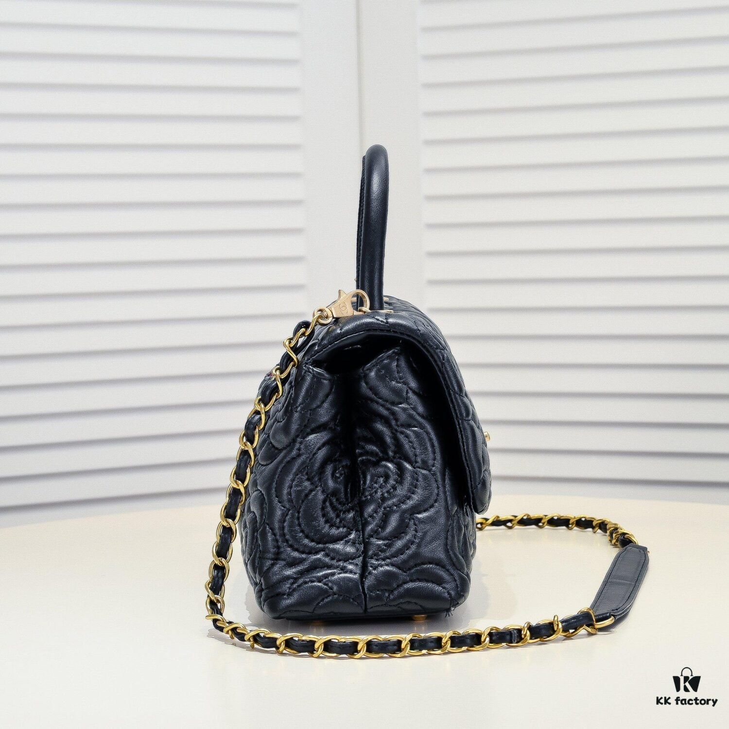 69305417f09edb6de4c4f07a Chanel Unique Design Flap Bag with Chain Strap, Dual Carry (Shoulder & Handheld), Camellia Pattern, Premium Imported Lamb Leather, Upgraded Full Gold-Plated Hardware