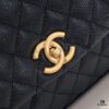 69305421f09edb6de4c4f08c Large Black Chanel Unique Design Flap Bag – Dual Carry Shoulder and Handheld, Premium Top-Layer Imported Calfskin with Quilted Texture, Luxurious Gold-Tone Hardware