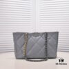 6930542df09edb6de4c4f09c Mini CHANEL 22B 19BAG Tote Black Gold Italian First-Class GR Lamb Leather