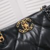 69305435f09edb6de4c4f0a9 Mini CHANEL 22B 19BAG Tote Black Gold Italian First-Class GR Lamb Leather
