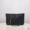 69305438f09edb6de4c4f0af Mini CHANEL 22B 19BAG Tote Black Gold Italian First-Class GR Lamb Leather