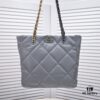 6930543af09edb6de4c4f0b4 Mini CHANEL 22B 19BAG Tote Black Gold Italian First-Class GR Lamb Leather