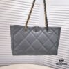 6930543ef09edb6de4c4f0bd Mini CHANEL 22B 19BAG Tote Black Gold Italian First-Class GR Lamb Leather